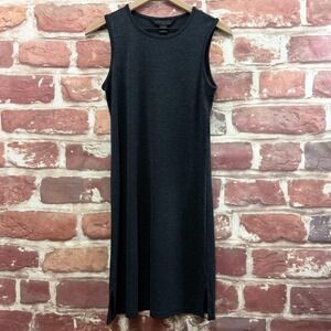 Vintage Express World Tank Dress Juniors 7/8 Dark Gray Casual Stretchy Sundress